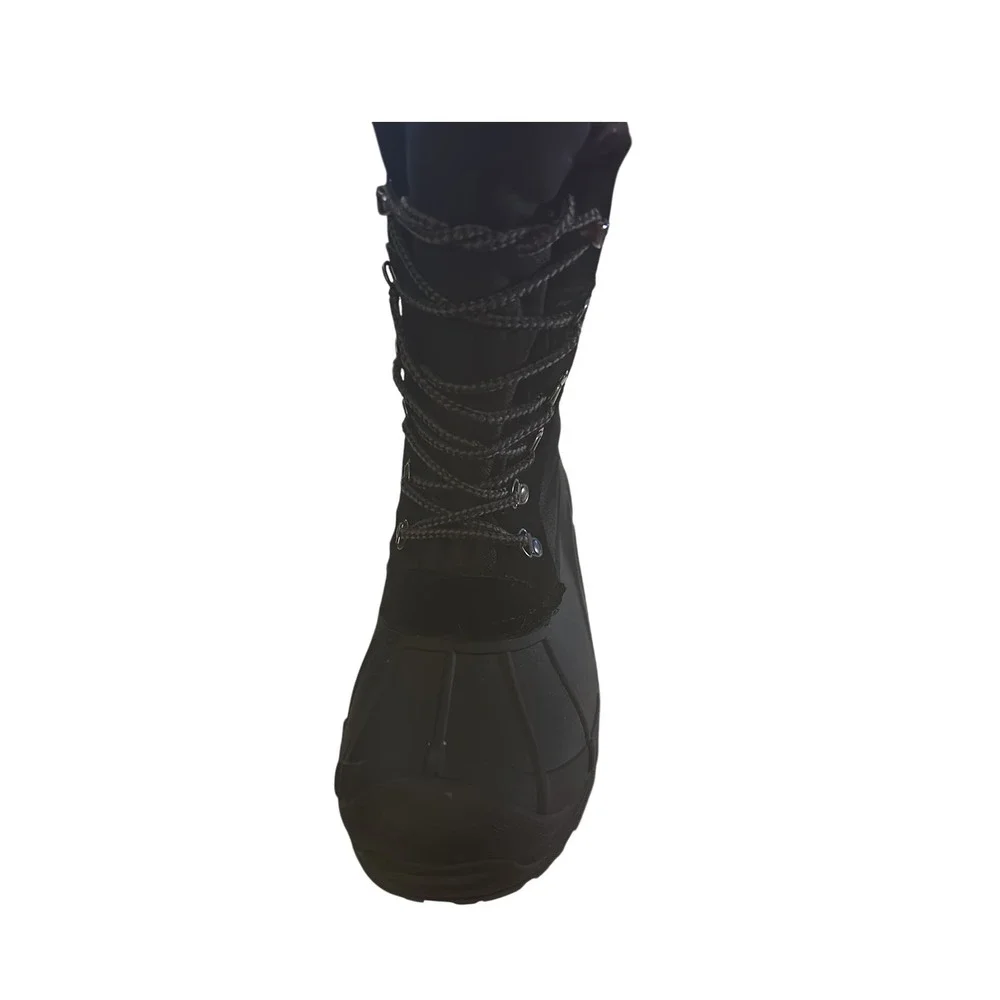 Totes Mens 11 MED Black Winter Snow Boots Cold Weather Outdoor Water Resistant - Picture 2 of 9